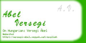 abel versegi business card