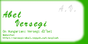 abel versegi business card